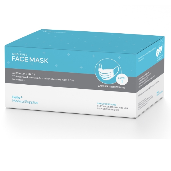 Australian Made Face Mask - Level 1 - Single Use